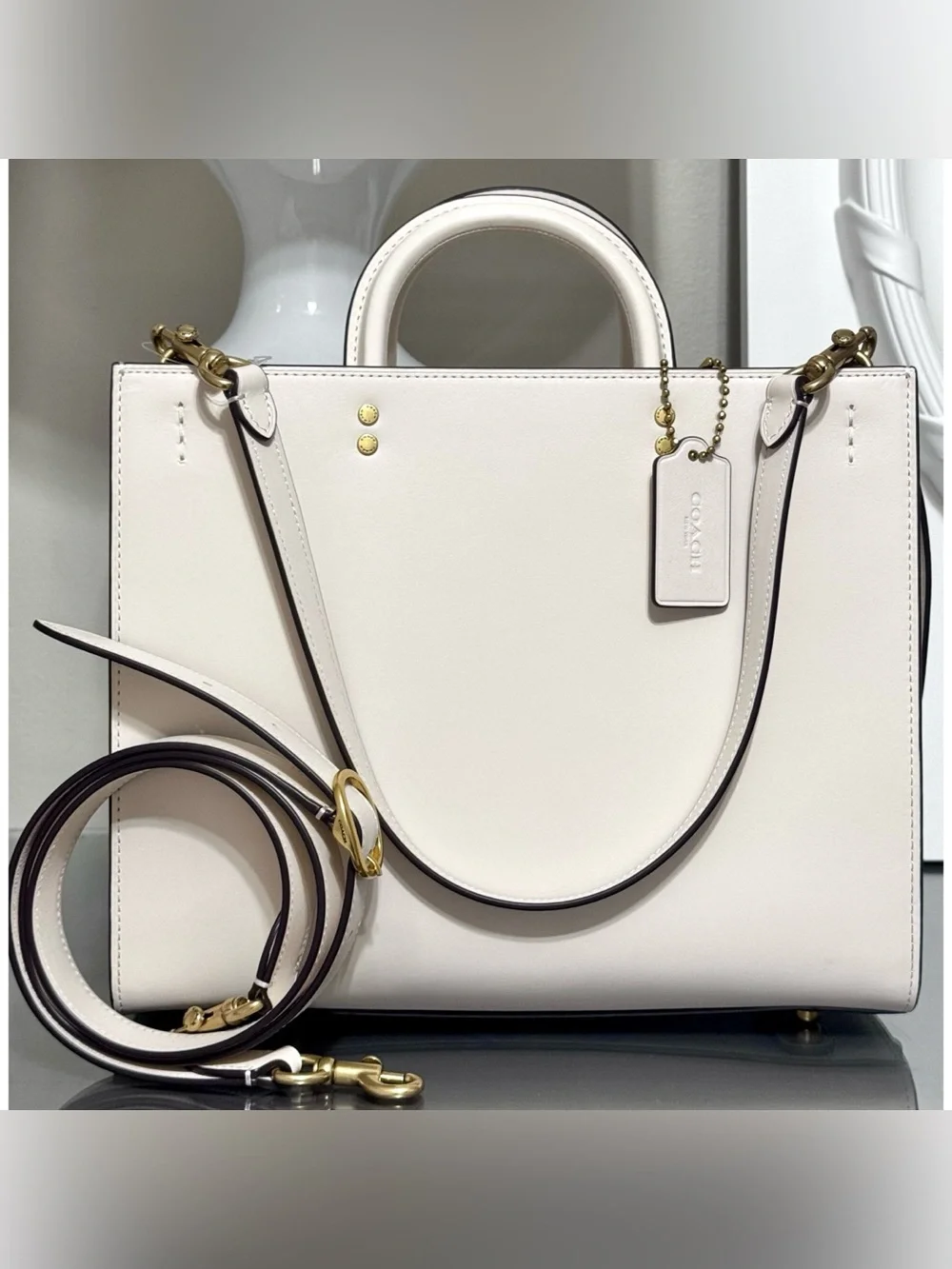 COACH Rogue Bag, BRASS/CHALK